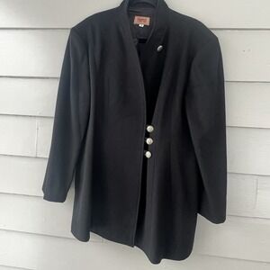 Phoenix USA Frontier Collection Black Wool Jacket Women's Western Size 14 Large